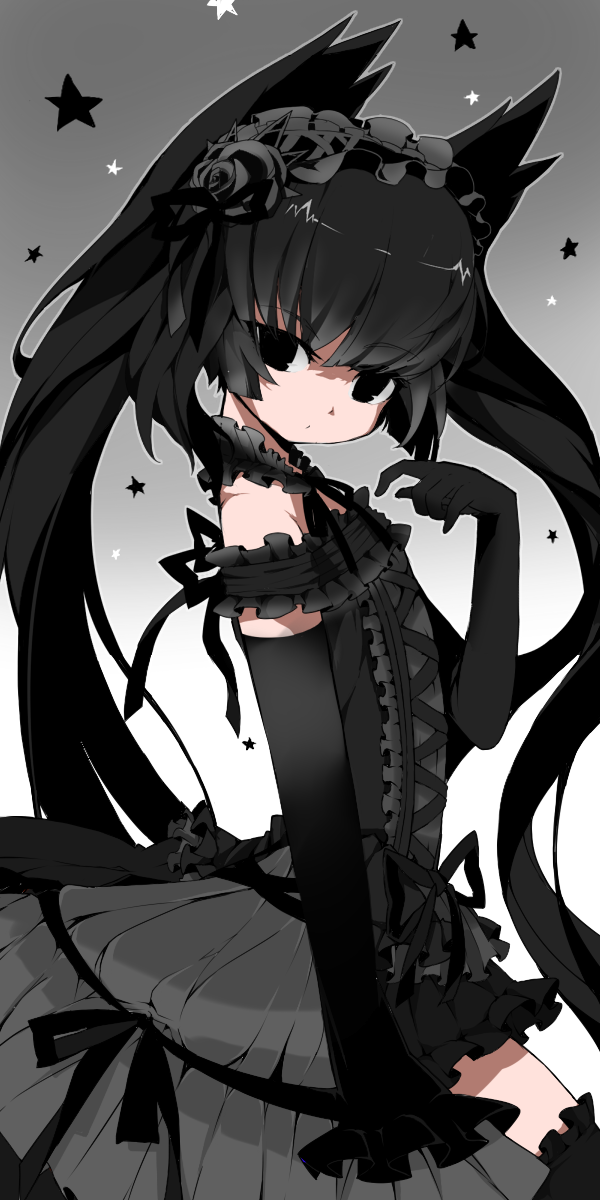 Anime black neko girl