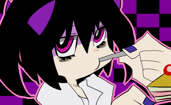 himekaidou hatate, stocking, and hata-tan (touhou and 1 more) drawn by satorunignition