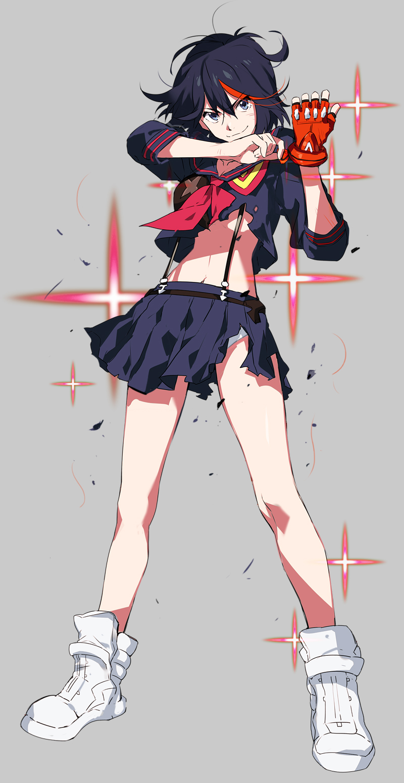 matoi ryuuko and senketsu (kill la kill) drawn by meer_rowe