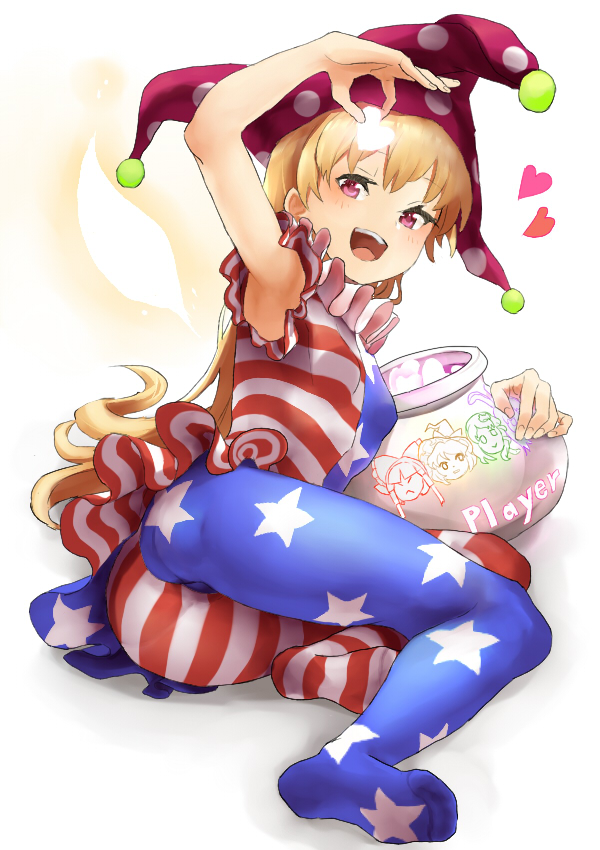 hakurei reimu, kirisame marisa, kochiya sanae, reisen udongein inaba, and clownpiece (touhou) drawn by enokido_(reido1177)