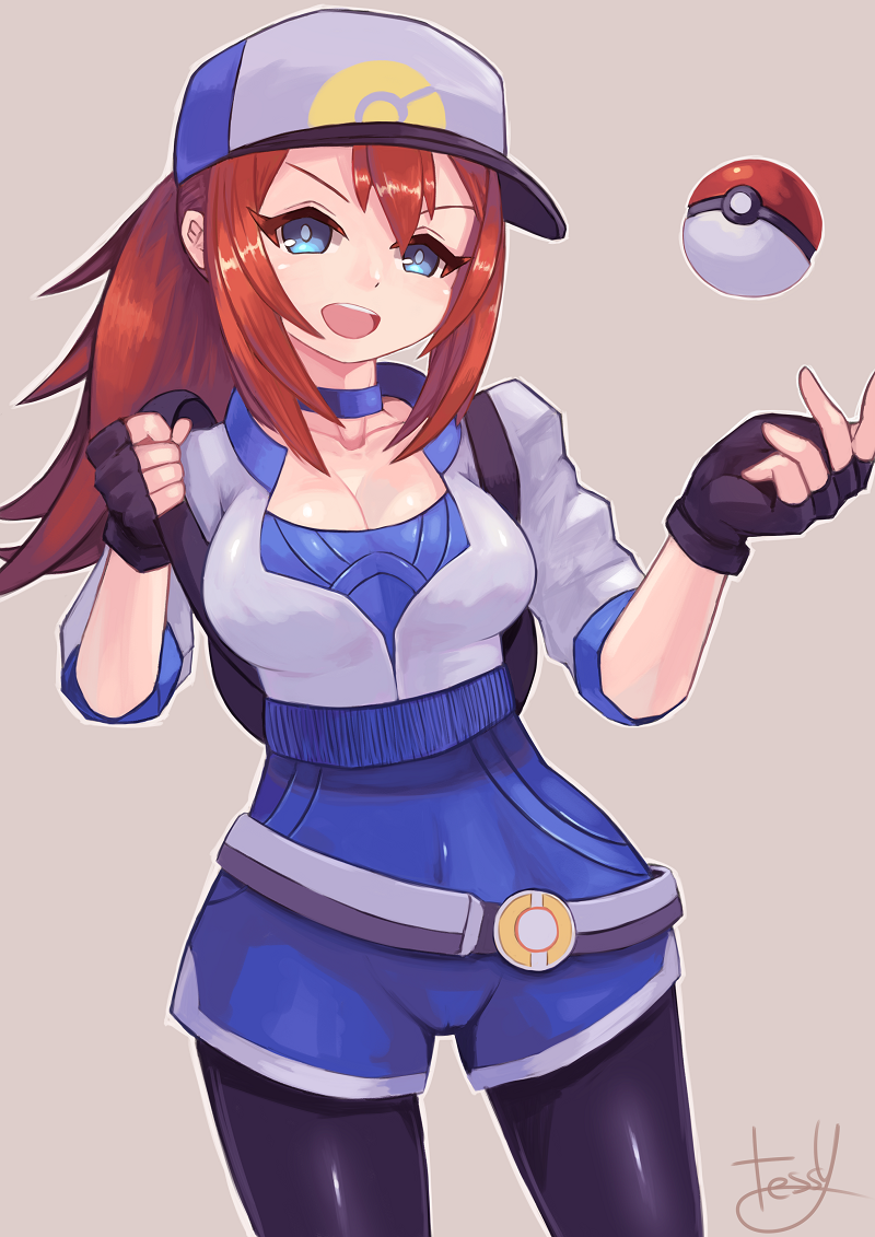female protagonist (pokemon and 1 more) drawn by tesshii_(riza4828)