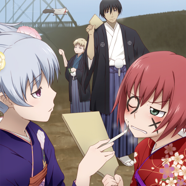 yin, hei, suou pavlichenko, july, and petya (darker than black) drawn by kanna_asuke