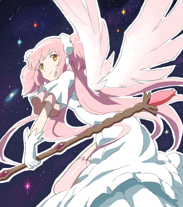 kaname madoka and ultimate madoka (mahou shoujo madoka magica) drawn by nao-08