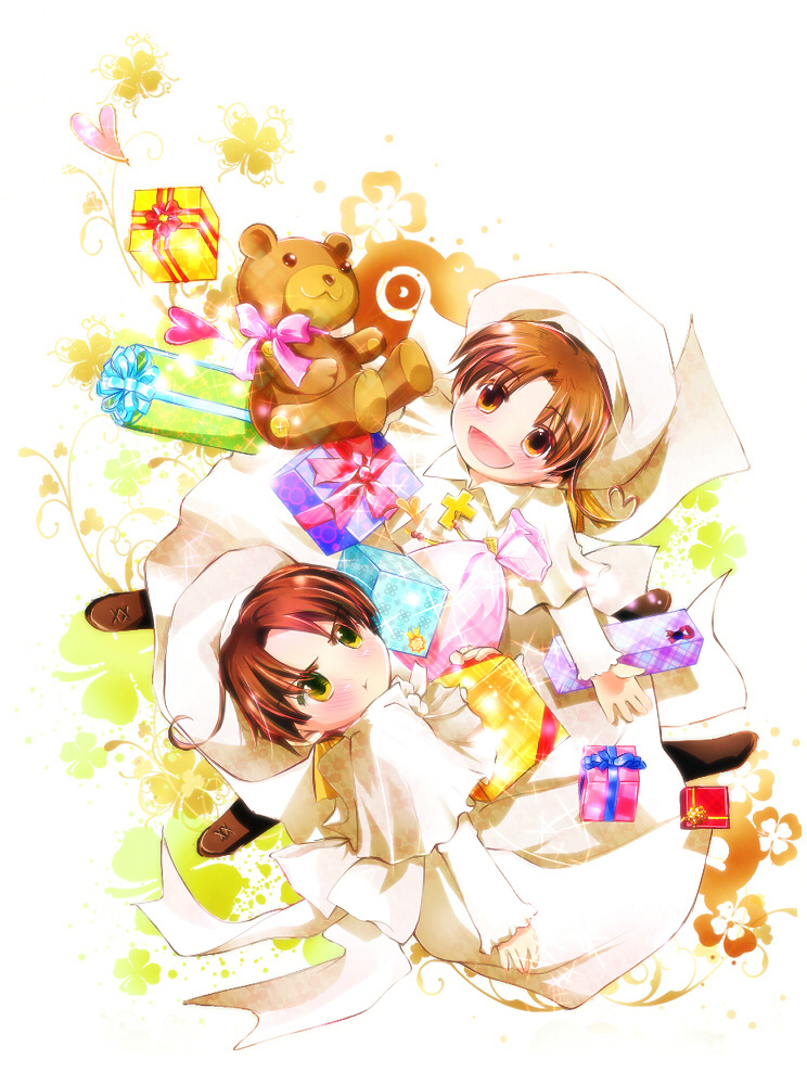 northern italy, southern italy, and chibitalia (axis powers hetalia) drawn by mizore_an