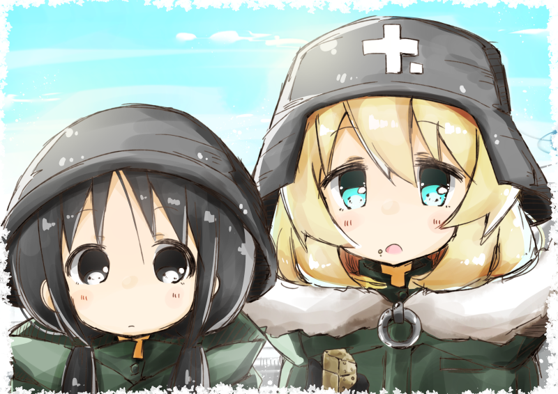 chito and yuuri (shoujo shuumatsu ryokou) drawn by hyakka_onibi