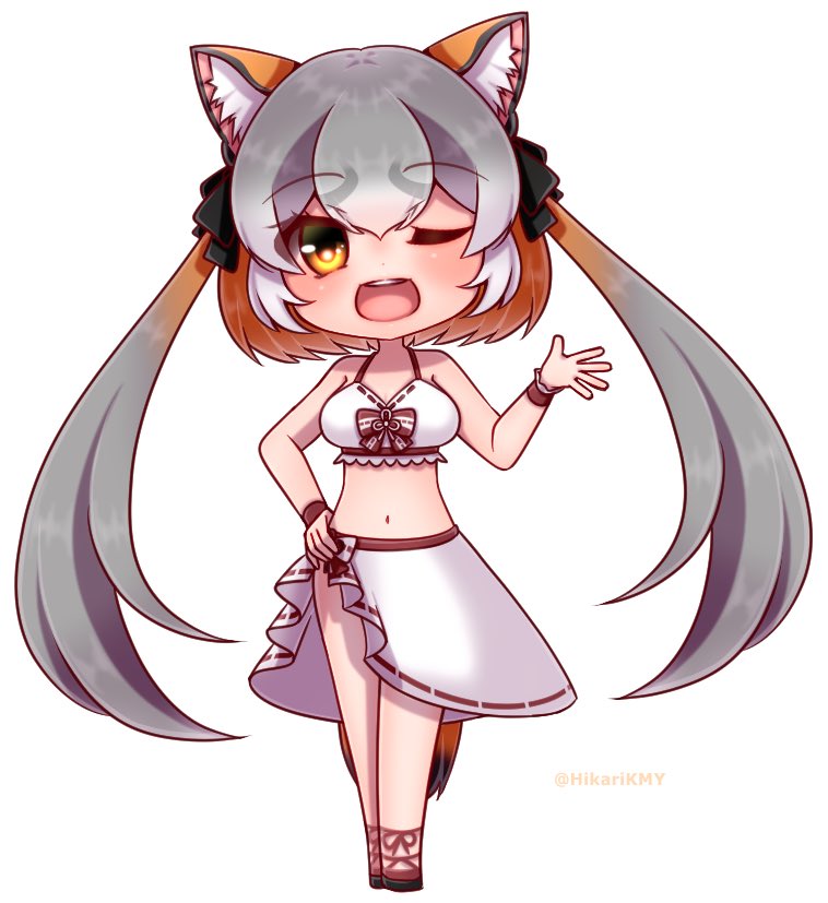 island fox (kemono friends and 2 more) drawn by hikarikmy