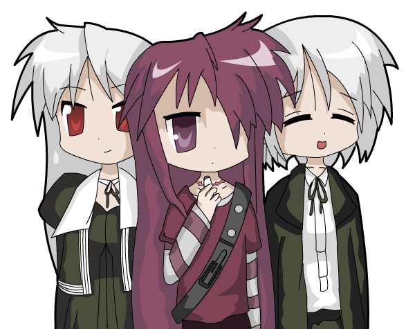 hiiragi kagami, izumi konata, hiiragi tsukasa, frederica sawyer, gretel, and 1 more (lucky star and 1 more) drawn by wtfkuro