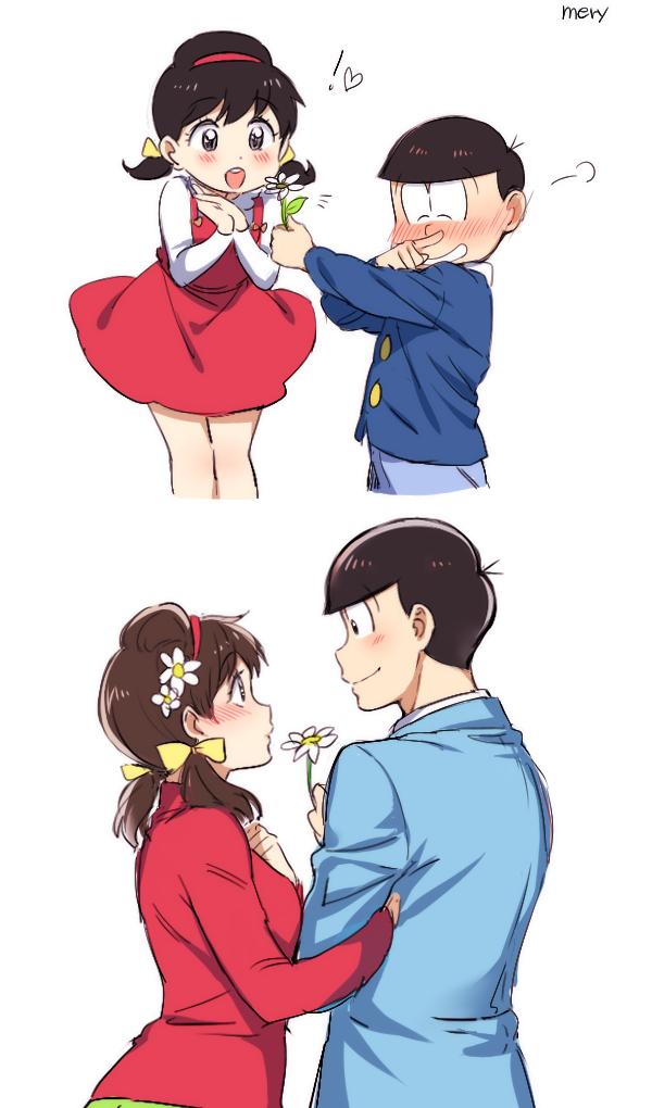 matsuno osomatsu and yowai totoko (osomatsu and 2 more) drawn by mery_(yangmalgage)