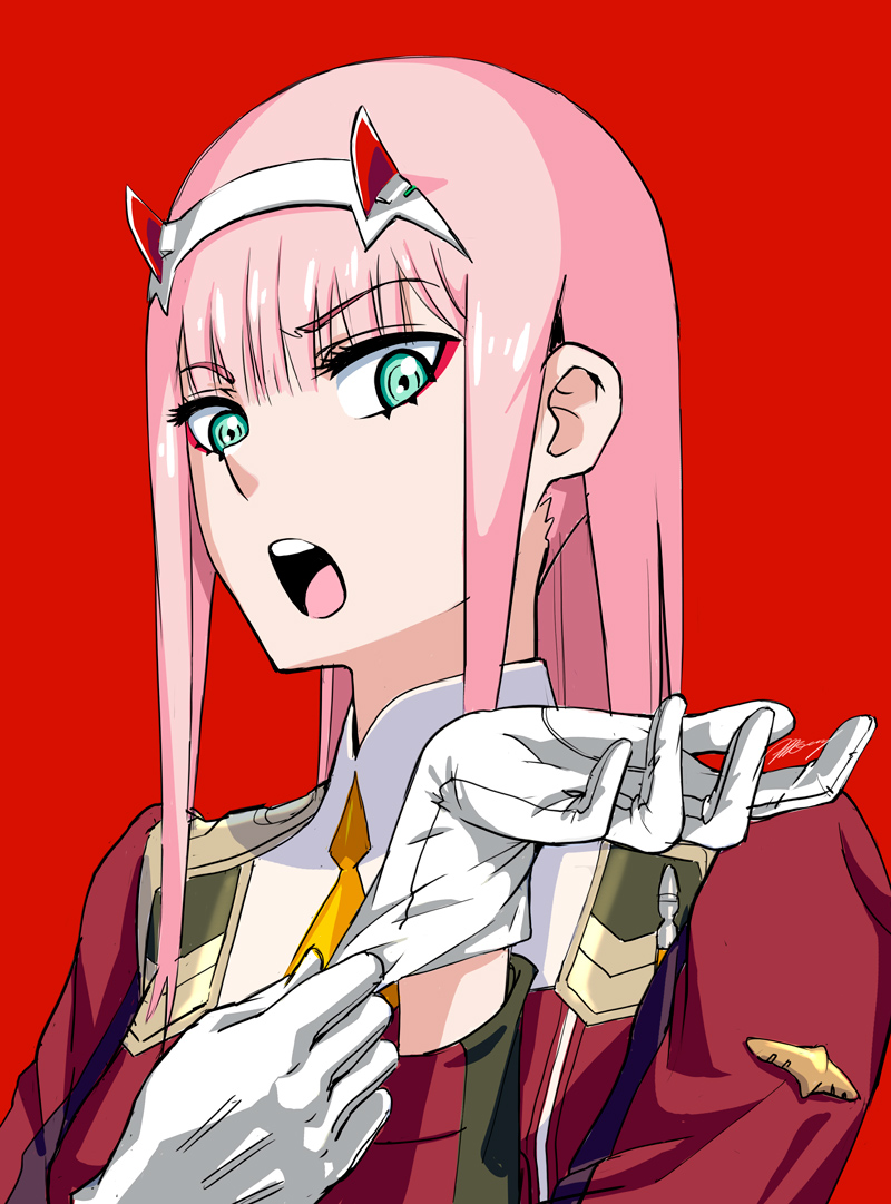 zero two (darling in the franxx) drawn by albyee