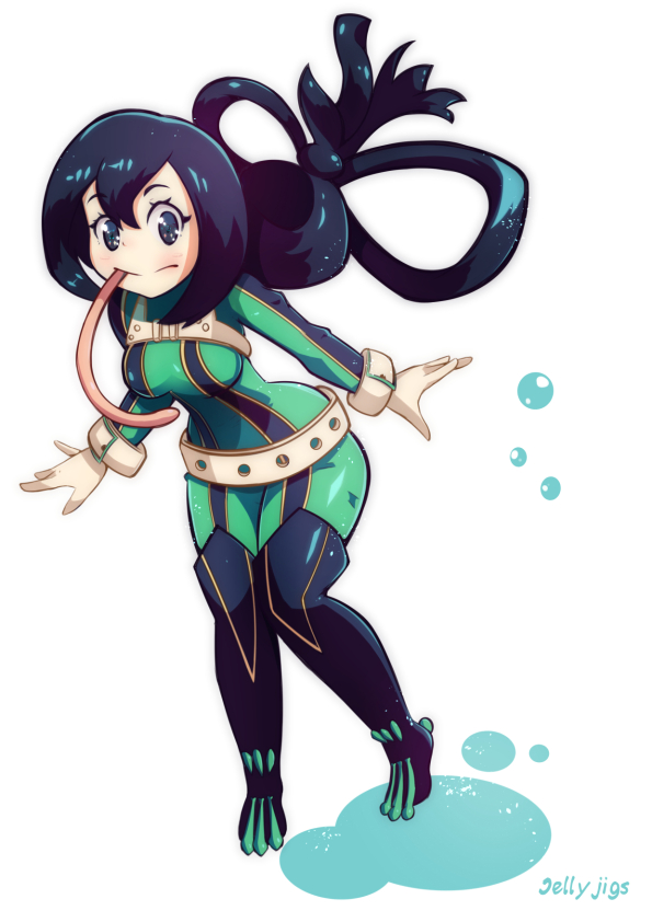 asui tsuyu (boku no hero academia) drawn by jellyjigs