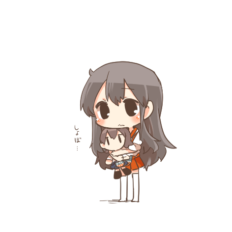 kaga and akagi (kantai collection) drawn by rebecca_(keinelove)