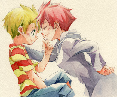 lucas and kumatora (mother and 1 more) drawn by ichiyo_(ichiyon)