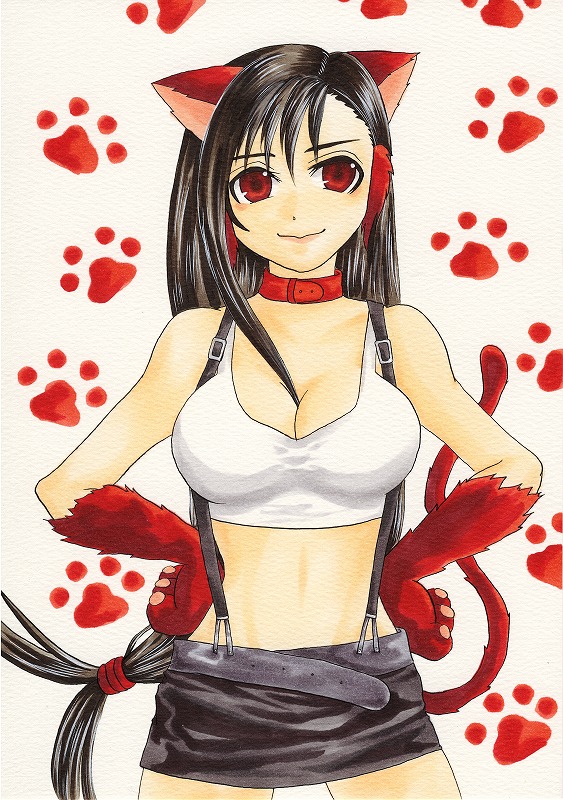 tifa lockhart (final fantasy and 1 more) drawn by shibainu_honpo