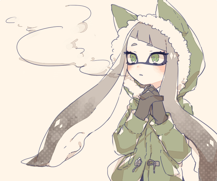 inkling player character and inkling girl (splatoon) drawn by inuowour
