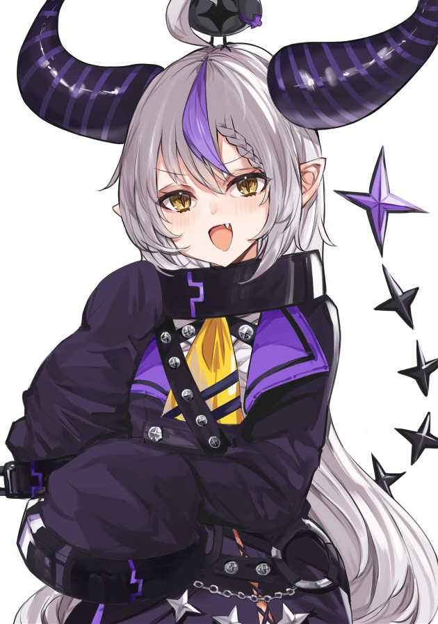 la+ darknesss and crow (hololive) drawn by appleseed_(appleseed_art)