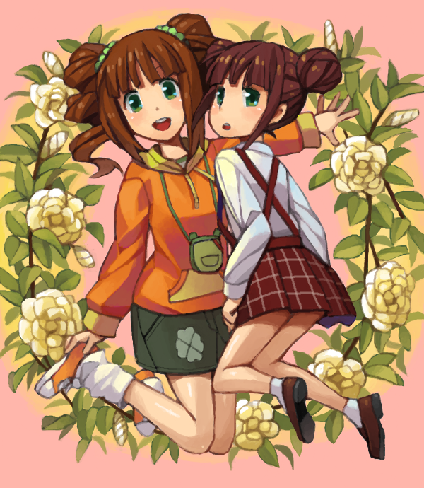 takatsuki yayoi and takatsuki kasumi (idolmaster) drawn by goe