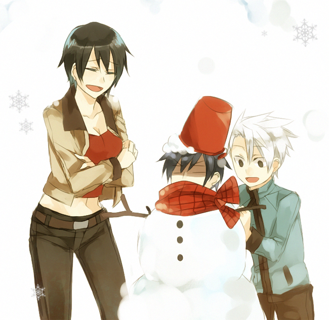 gray fullbuster, lyon bastia, and ur (fairy tail) drawn by wa_ga_ne