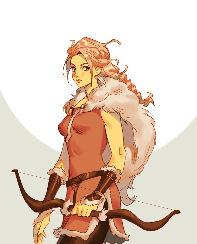 h'aanit (octopath traveler and 1 more) drawn by mella