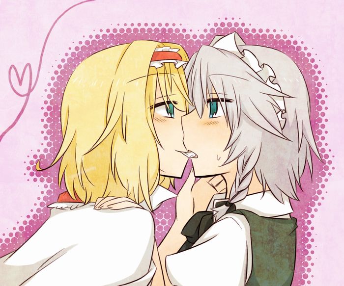izayoi sakuya and alice margatroid (touhou) drawn by yuuta_(monochrome)