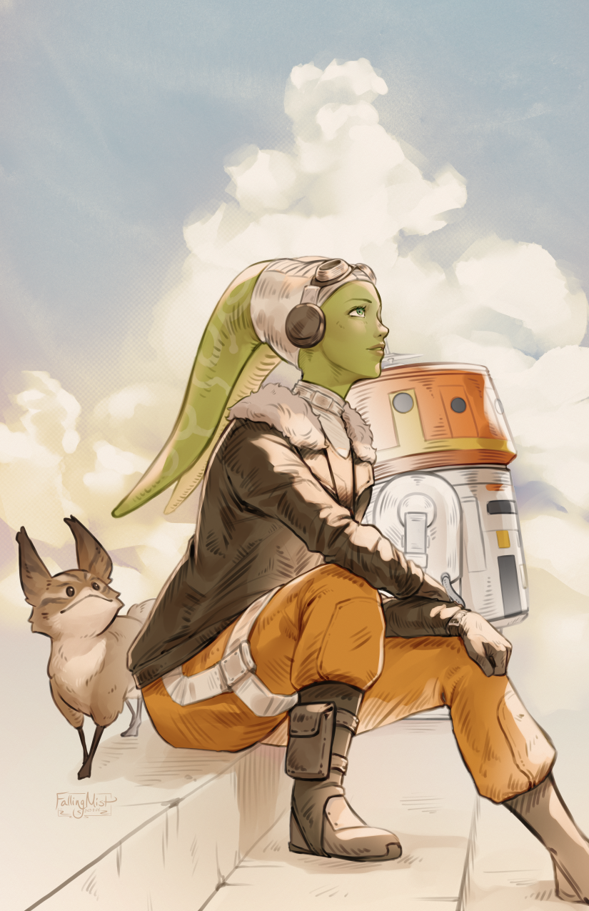 hera syndulla and c1-10p chopper (star wars and 1 more) drawn by fallingmist