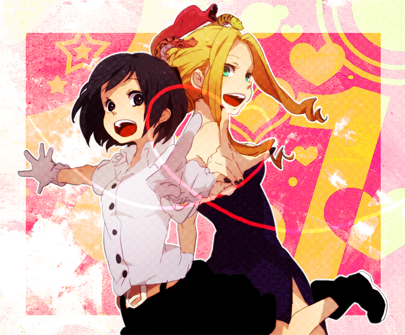 aoi hana and uwabami (oumagadoki doubutsuen) drawn by tomo_(sjim)