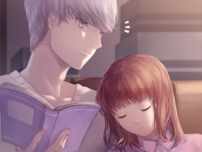 narukami yu and doujima nanako (persona and 1 more) drawn by robinexile