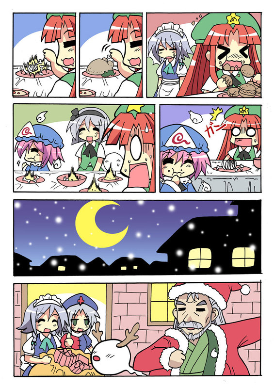 izayoi sakuya, konpaku youmu, hong meiling, saigyouji yuyuko, yagokoro eirin, and 1 more (touhou) drawn by colonel_aki
