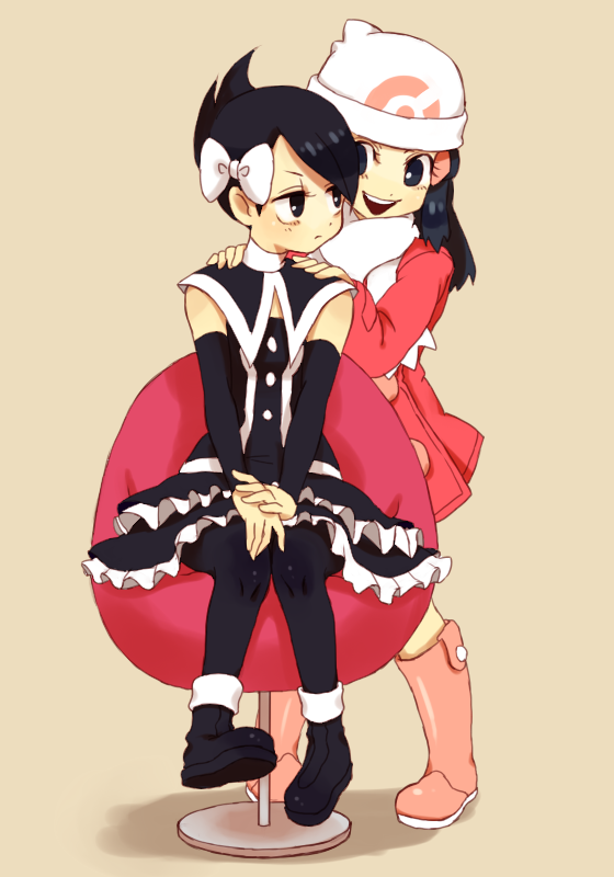 dawn and marley (pokemon and 2 more) drawn by tetsuko_(tetsuko009)