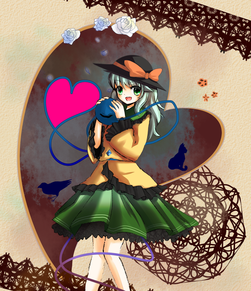 komeiji koishi, kaenbyou rin, and reiuji utsuho (touhou) drawn by amalemon
