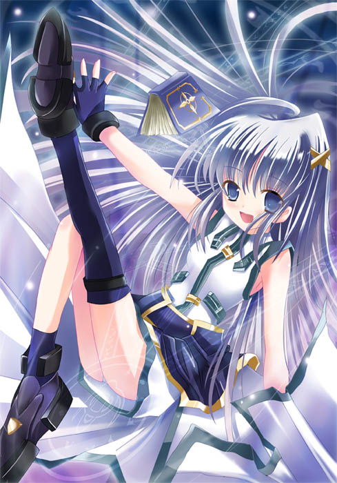 reinforce zwei and book of the azure sky (lyrical nanoha and 3 more) drawn by xephonia