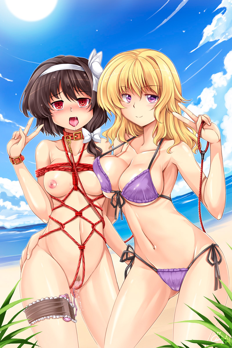 usami renko and maribel hearn (touhou) drawn by windart