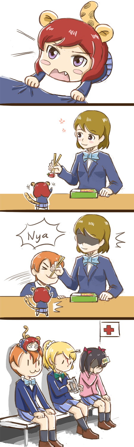 nishikino maki, yazawa nico, ayase eli, hoshizora rin, and koizumi hanayo (love live! and 1 more) drawn by dha315