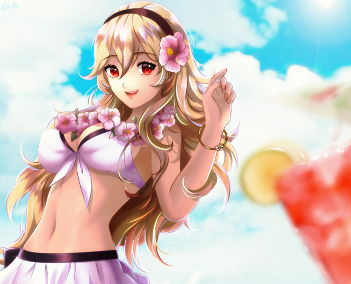 female corrin (fire emblem and 3 more) drawn by esther_shen