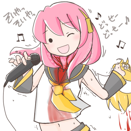 kagamine rin, megurine luka, takoluka, and divider (vocaloid and 2 more) drawn by nns_(sobchan)