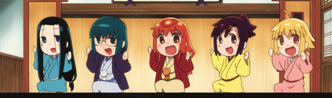 buratei marii, kuurubiyuutei gankyou, bouhatei tetora, anrakutei kukuru, and haroukitei kigurumi (joshiraku)