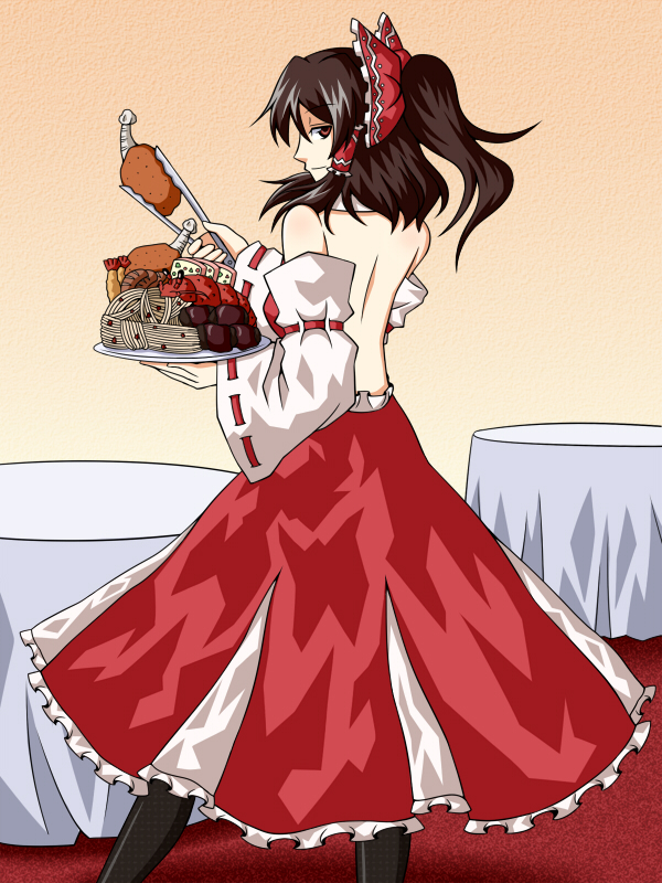 hakurei reimu (touhou) drawn by mamedenchi