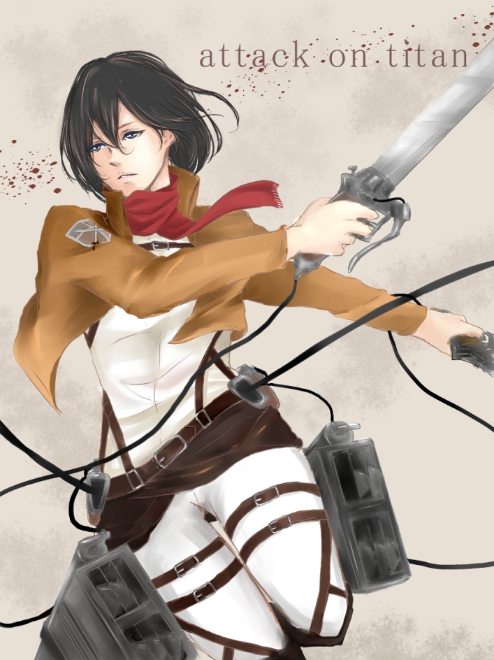 mikasa ackerman (shingeki no kyojin) drawn by ms238