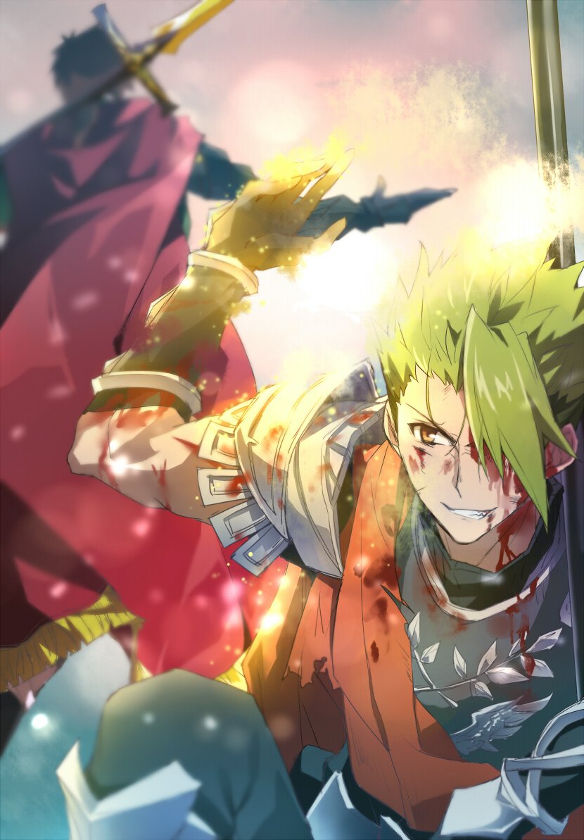 achilles and hector (fate and 2 more) drawn by tsuezu