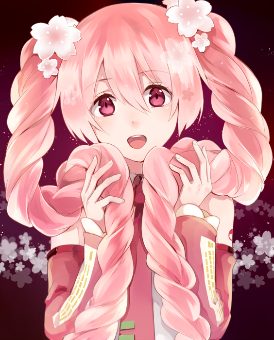 hatsune miku and sakura miku (vocaloid) drawn by jiman