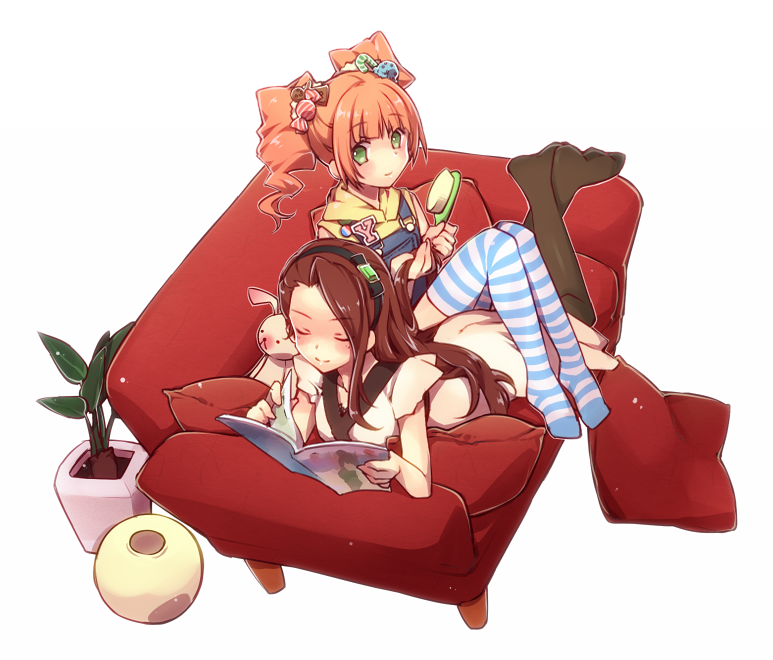 minase iori, takatsuki yayoi, and usa-chan (idolmaster) drawn by arumaji_(kiss_kill_lila)