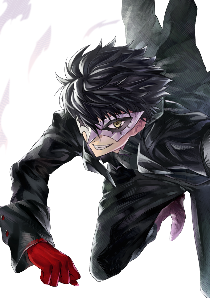 amamiya ren and joker (persona and 1 more) drawn by manatsu_natsuka