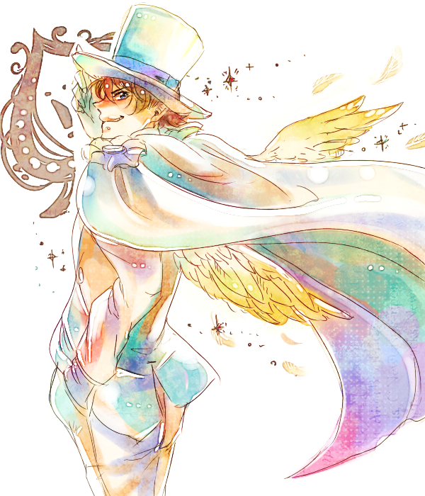 kaitou kid (meitantei conan and 1 more) drawn by piecepiece
