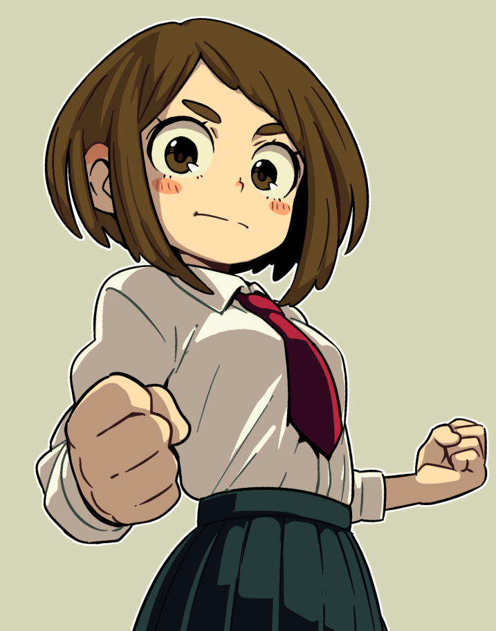 uraraka ochaco (boku no hero academia) drawn by ammonio