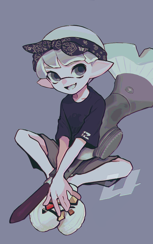 inkling player character and inkling boy (splatoon) drawn by imaikuy0