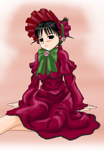 shinku and ogiue chika (rozen maiden and 1 more) drawn by kabaya_kousuke