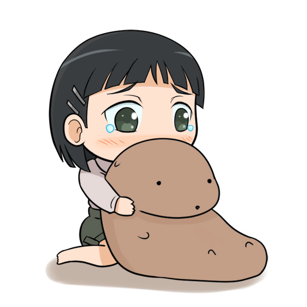 kirigaya suguha and capybara-san (sword art online) drawn by denden