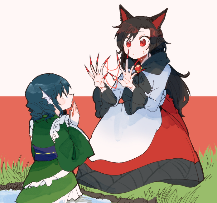 imaizumi kagerou and wakasagihime (touhou) drawn by itomugi-kun