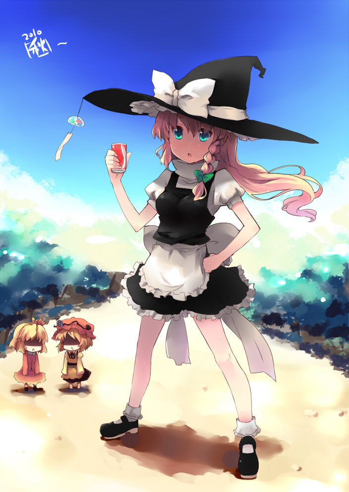 kirisame marisa, aki minoriko, and aki shizuha (touhou and 1 more) drawn by shin_(new)