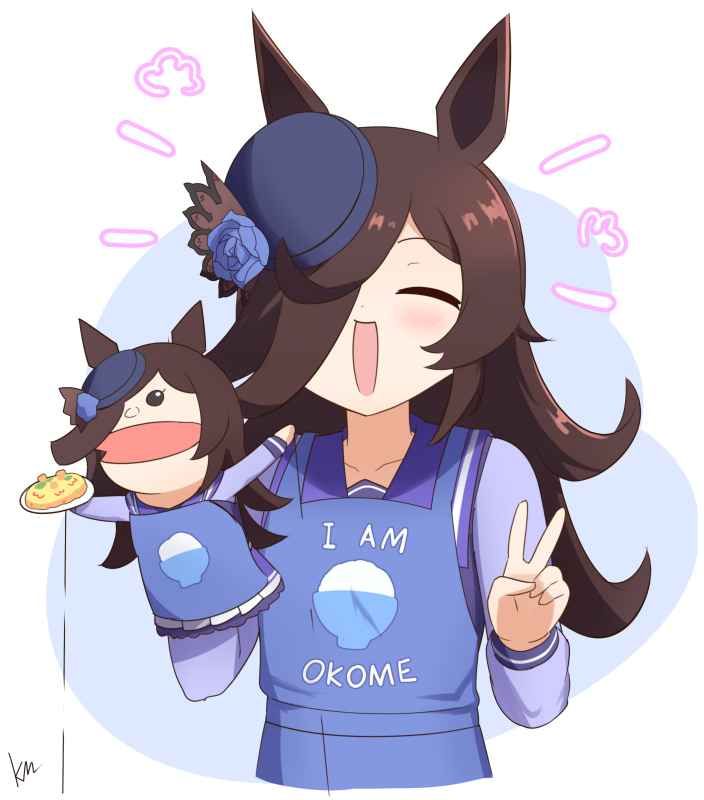 rice shower (umamusume and 1 more) drawn by kimukimu