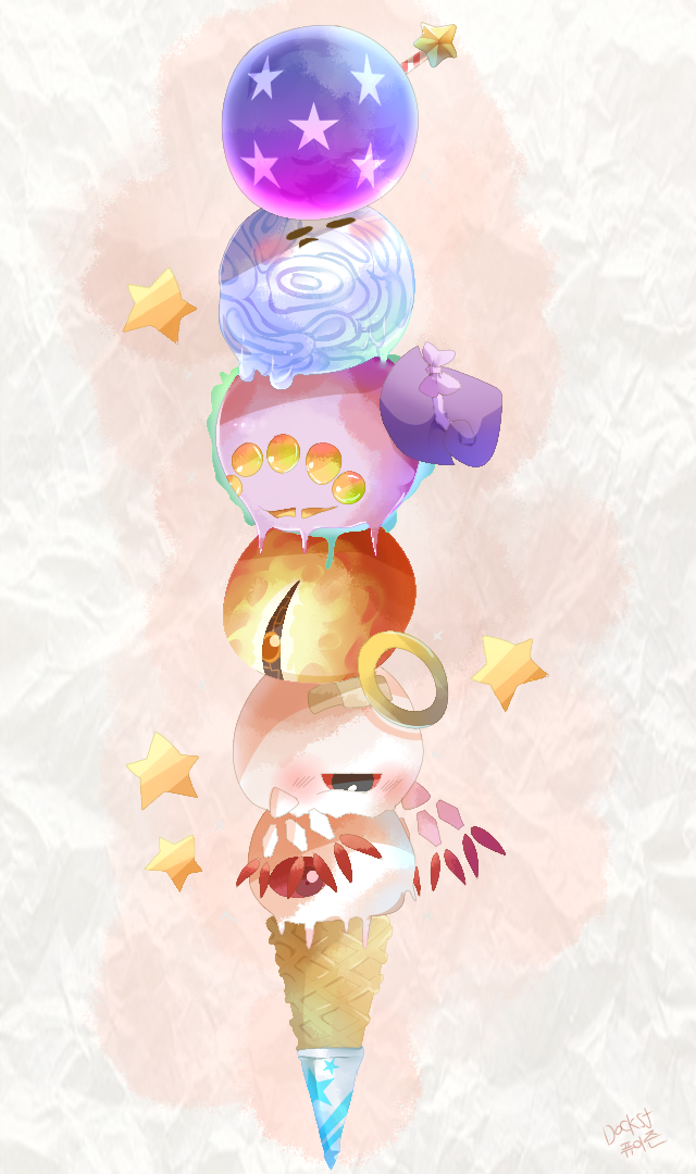 zero two, void termina, zero, drawcia, nightmare, and 3 more (kirby and 6 more) drawn by maerlm34